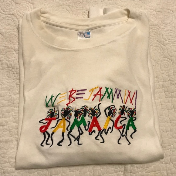 Unisex white t-shirt embroidered with “We be Jammin” & “Jamaica” (4XL) - Picture 12 of 12